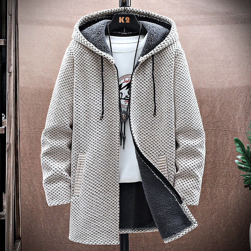 Wool Coat Peacoat - 남성 카디건 캐시미어 롱 코트 스웨터