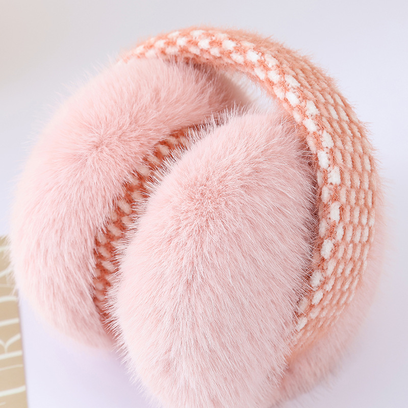 여성용 니트 소재의 부드러운 귀마개, 파인애플 무늬가  - Earmuffs Foldable 리뷰 및 가격
