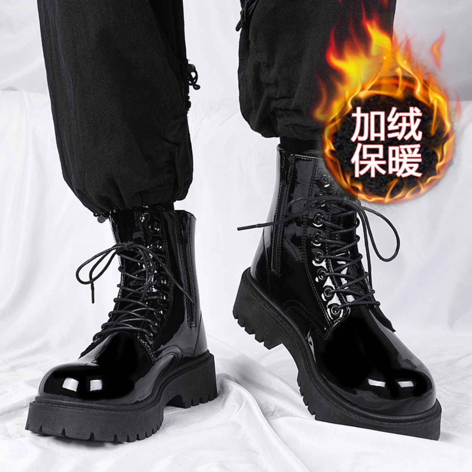 남성용 따뜻한 플러시 하이탑 부츠 겨울용 소프트솔 논슬 - Waterproof Winter Boot 리뷰 및 가격
