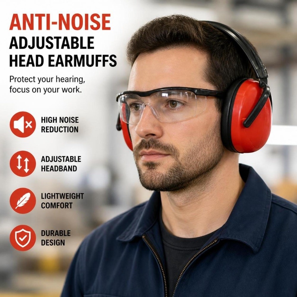 접이식, 조절 가능한 헤드형 귀마개, 소음 감소, 방음 - Earmuffs Foldable 리뷰 및 가격