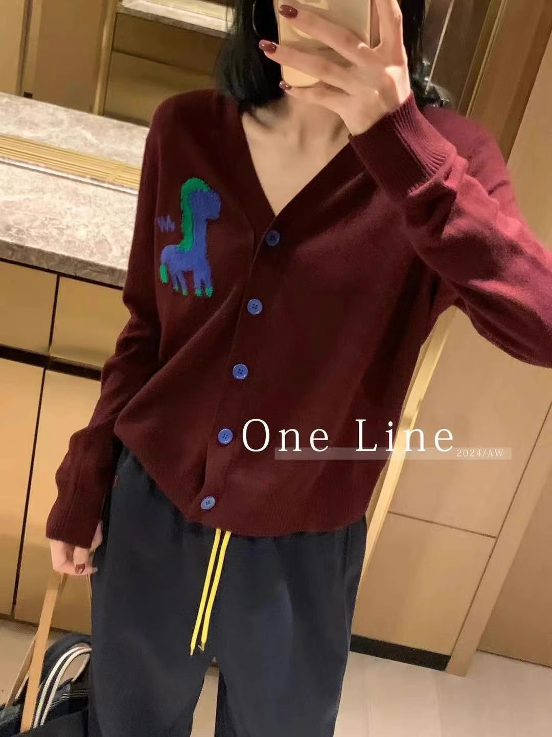 V넥 100% 캐시미어 자카드 니트 가디건 여성용, 부 - Wool Coat Peacoat 리뷰 및 가격
