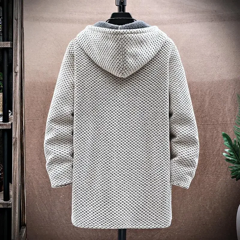 남성 카디건 캐시미어 롱 코트 스웨터 후드 가을 겨울  - Wool Coat Peacoat 리뷰 및 가격
