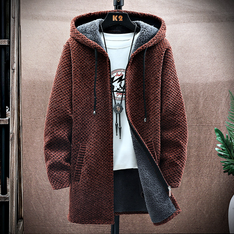 남성 카디건 캐시미어 롱 코트 스웨터 후드 가을 겨울  - Wool Coat Peacoat 리뷰 및 가격