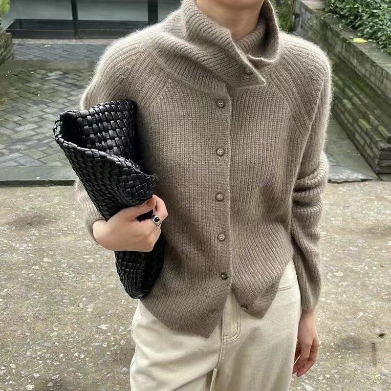 터틀넥 카디건 숙녀 100% 순수 모직 스웨터 가을,  - Wool Coat Peacoat 리뷰 및 가격