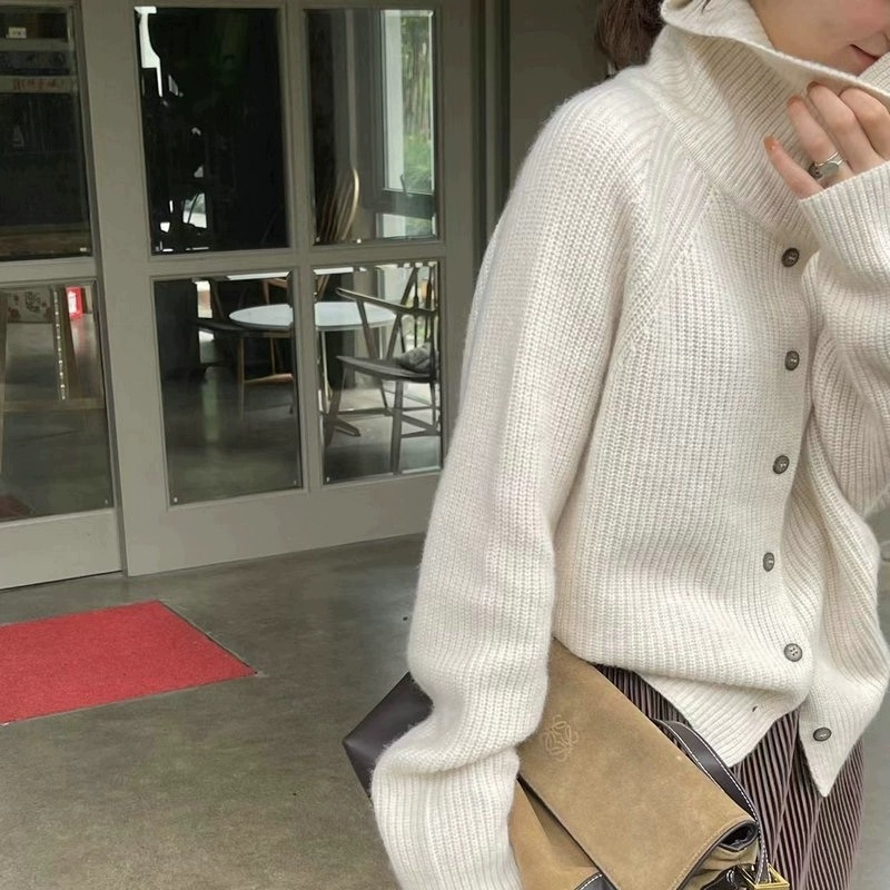 터틀넥 카디건 숙녀 100% 순수 모직 스웨터 가을,  - Wool Coat Peacoat 리뷰 및 가격