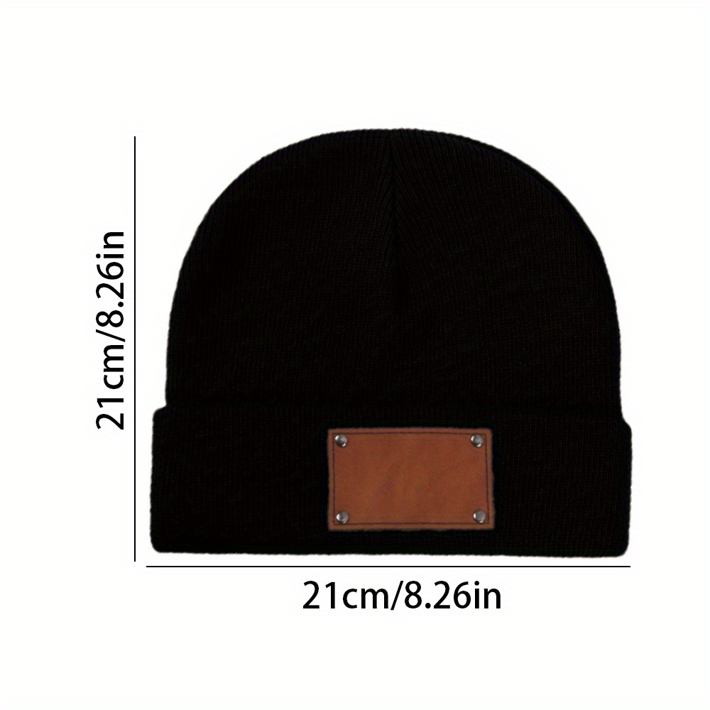 맞춤 이름이 새겨진 가죽 라벨 니트 비니 모자, 부드럽 - Knit Beanie Hat Warm 리뷰 및 가격